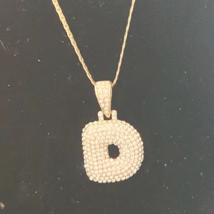 14k Chain and initial D Pendant